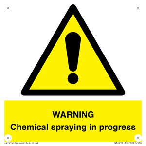 WARNING Chemical spraying in progress
